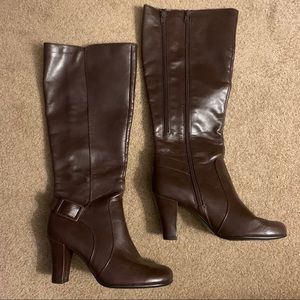 A2 by AEROSOLES Money Role Brown Tall Boots Sz 7M